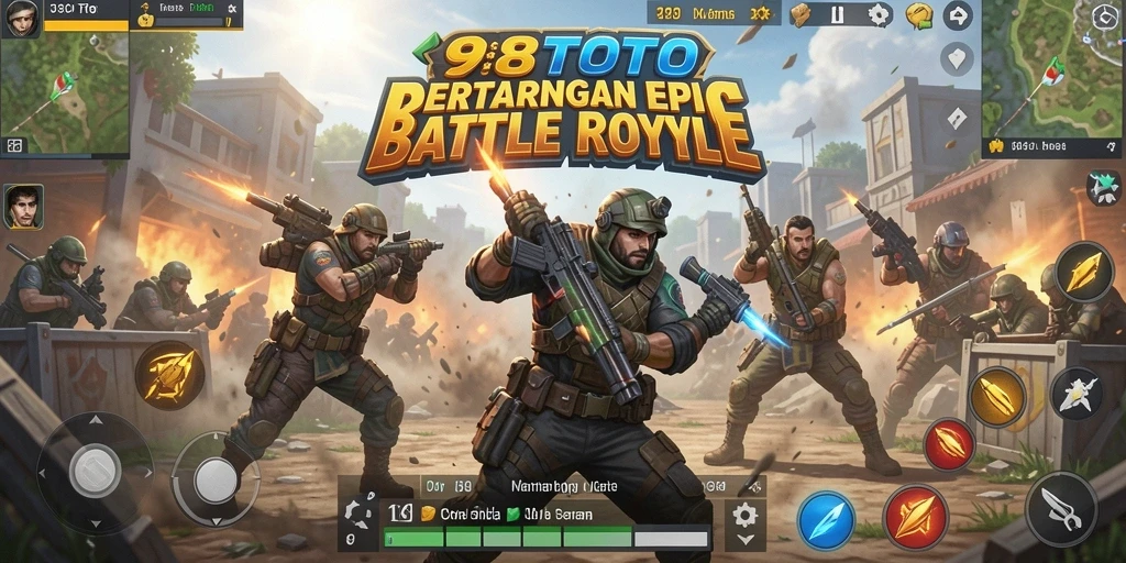 Screenshot gameplay menampilkan aksi seru di 98TOTO Battle Royale.