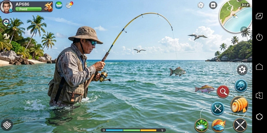 Tangkapan ikan besar dalam aksi di AP686.