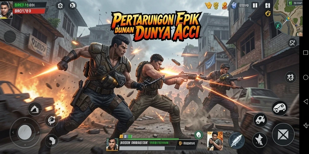 Screenshot menunjukkan aksi seru dalam gameplay BRO178.