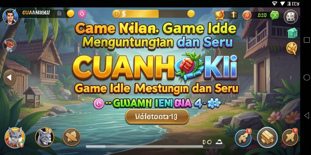 Tampilan gameplay menyenangkan dari CUANHOKI yang menunjukkan pertumbuhan bisnis.