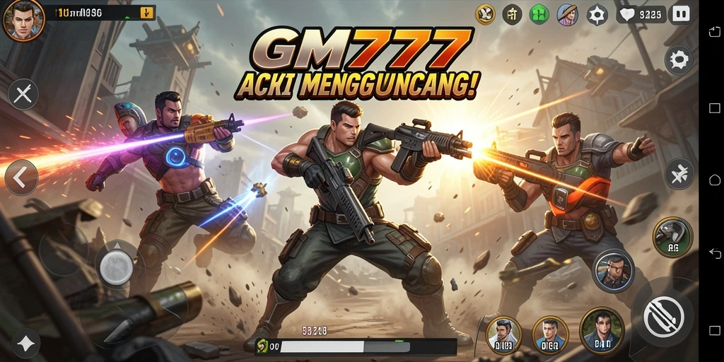 Tampilan menarik gameplay GM777 dengan aksi mendebarkan.