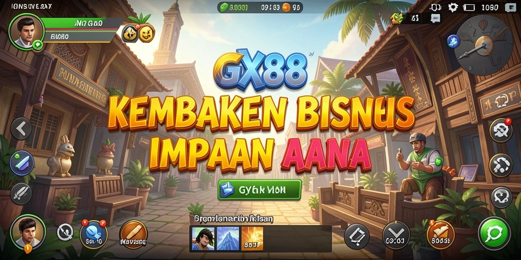 Screenshot GX88 menampilkan gameplay Tycoon yang seru.