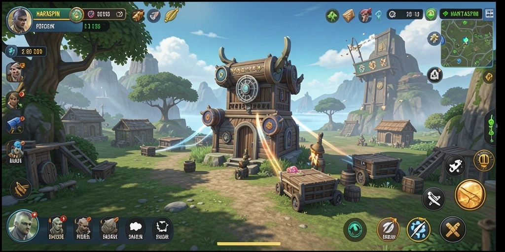 Tangkapan layar HARTASPIN menunjukkan gameplay strategis yang mendebarkan.