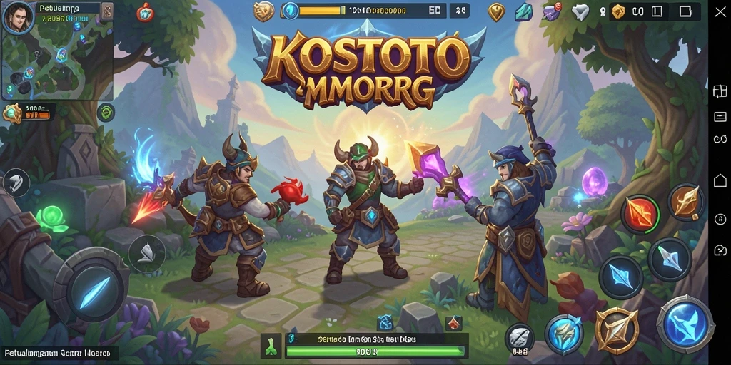 Tangkapan layar gameplay KOSTOTO yang menampilkan aksi seru dalam MMORPG.