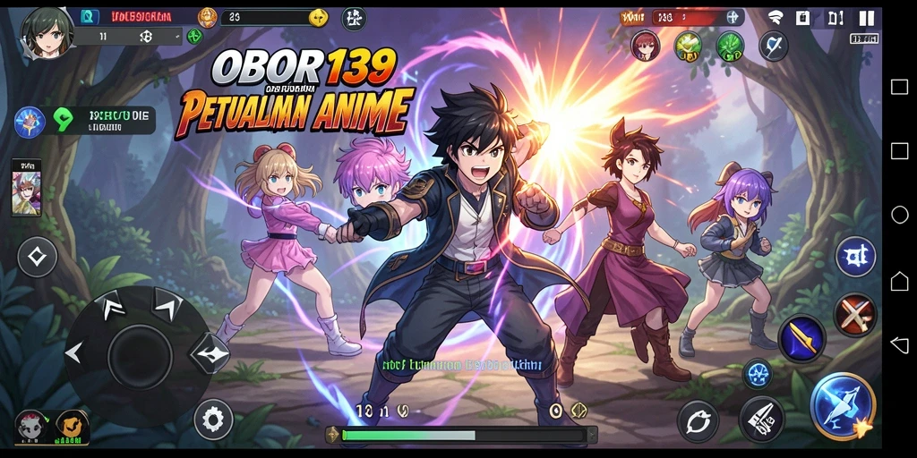 Tampilan gameplay menarik dari OBOR138 yang menghadirkan aksi karakter anime.