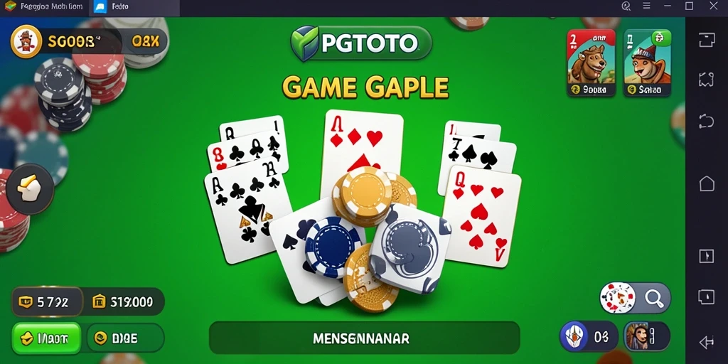 Tampilan gameplay seru PGTOTO dalam permainan Gaple.