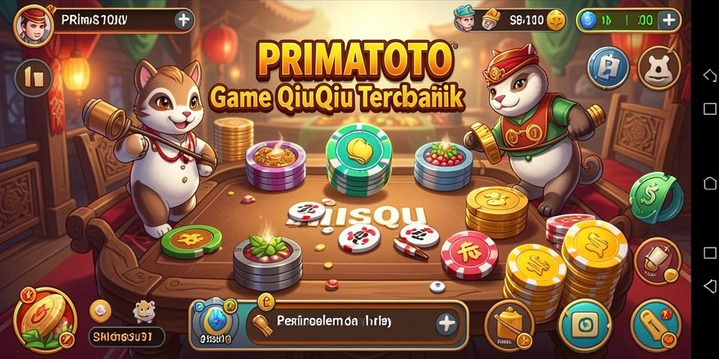 Tampilan gameplay seru dari PRIMATOTO dalam permainan QiuQiu.