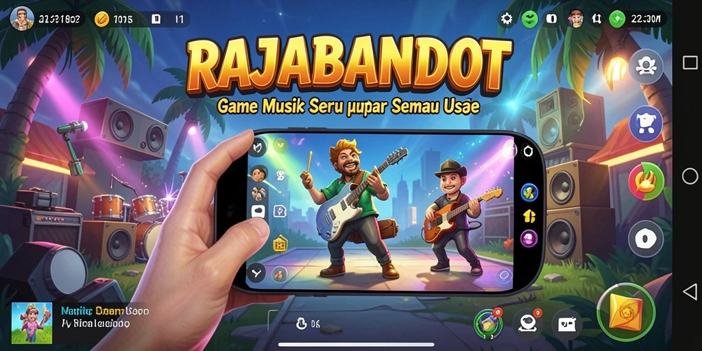 Tampilan gameplay RAJABANDOT yang menyenangkan dan interaktif.