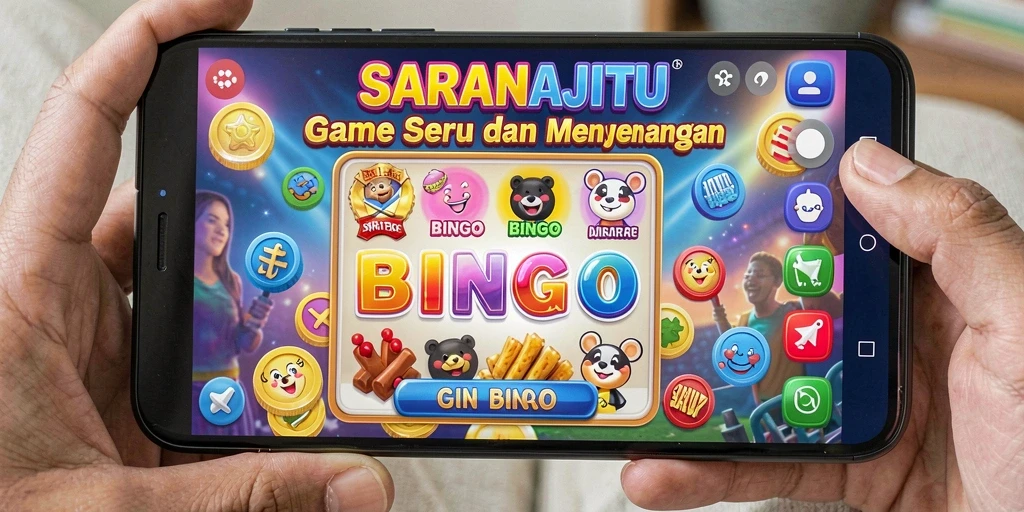 Tampilan gameplay Bingo di SARANAJITU yang penuh warna dan interaktif.