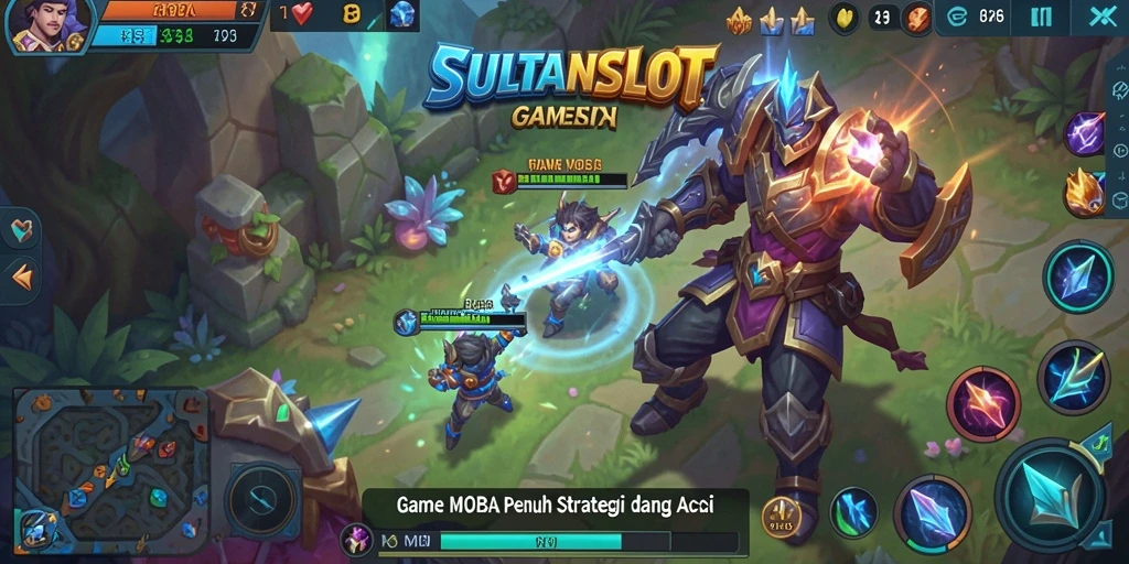 Gameplay seru SULTANSLOT dengan karakter unik dan strategi tim.