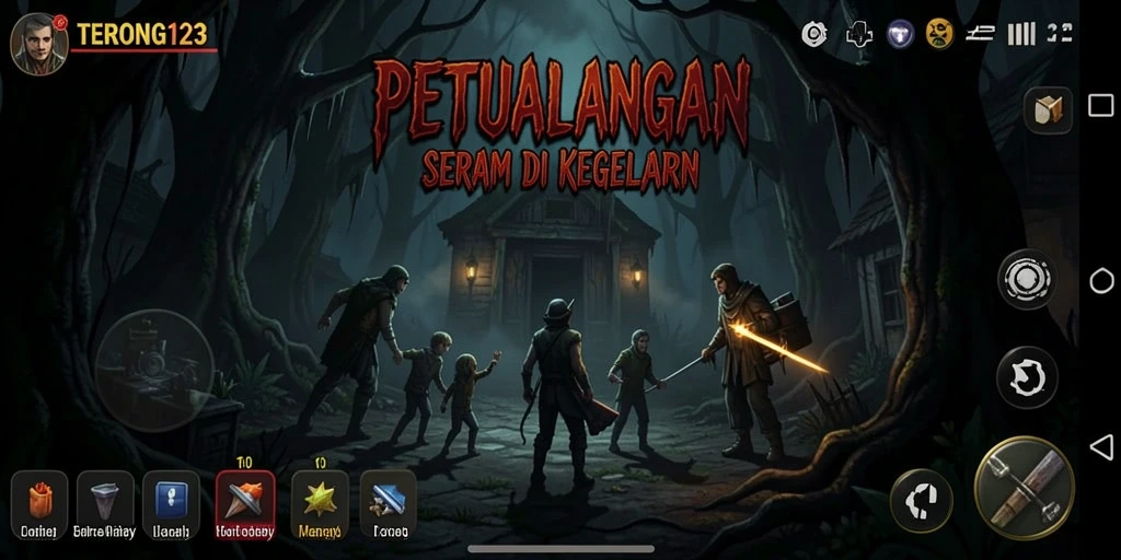 Tampilan gameplay menyeramkan dengan suasana horor mendalam.