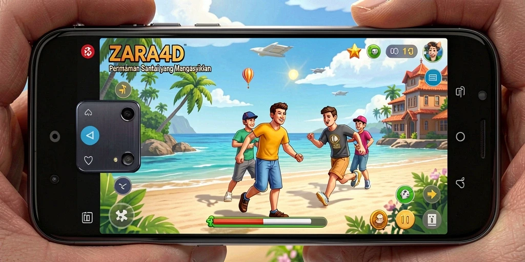 Screenshot gameplay ZARA4D yang penuh warna dan menarik.
